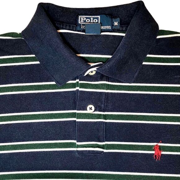 Polo by Ralph Lauren Striped Polo in Navy/Green/White/Red Men’s M - Picture 1 of 6
